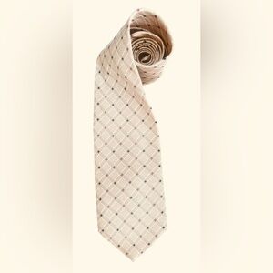 Bordeaux Gold and Blue Checkered Tie